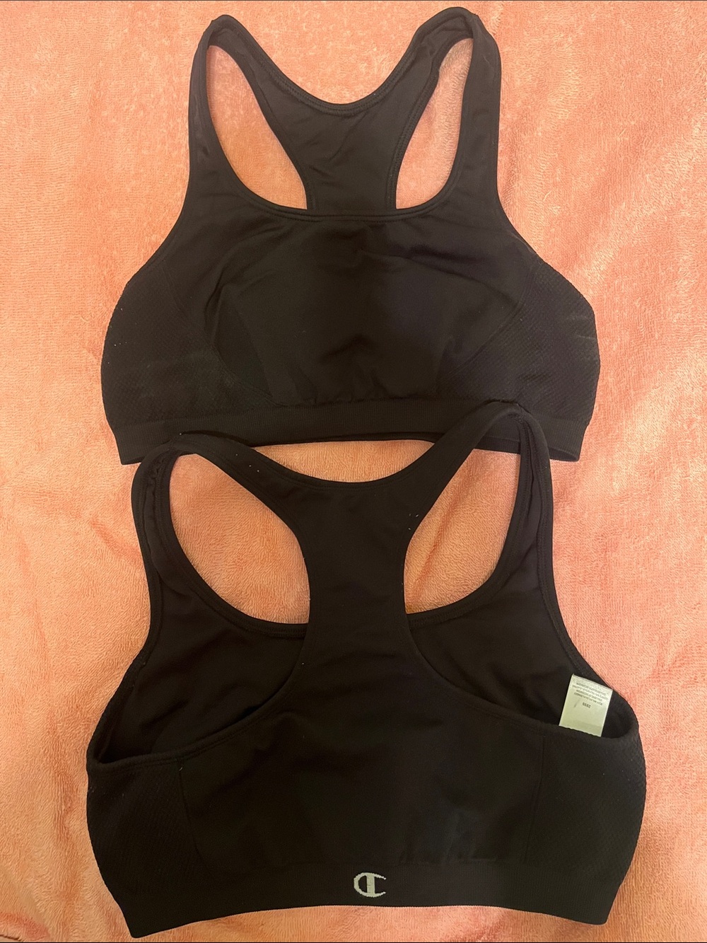 Champion Black Racerback Sports Bras - Dual Pack